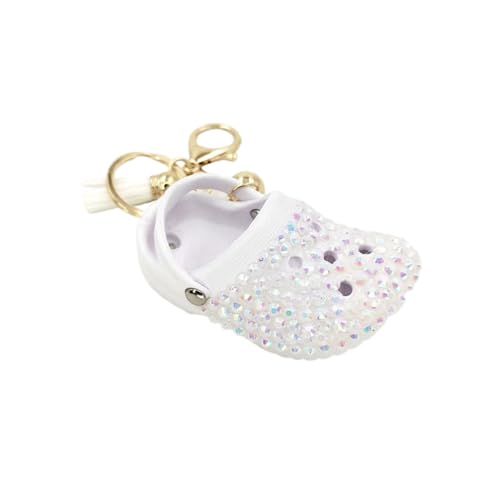 Cute Mini Shoe Charm Keyring Keychains Bling Bling Rhineston