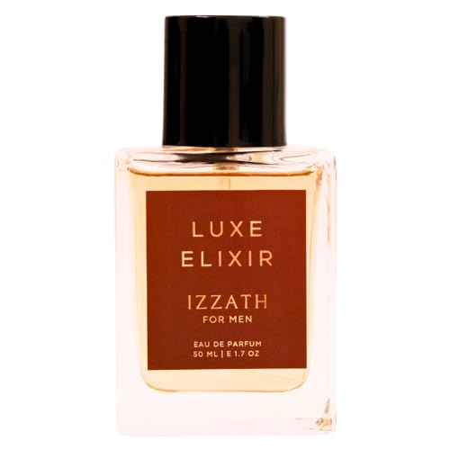 IZZATH Luxe Elixir Eau De Parfum 50ml | Luxury Men’s Perfume with Chestnut, Sugar, Sage, Lavender, Vanilla & Smoke | Elegant Gift for Him