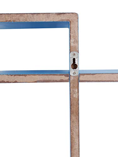 Image of Home Sparkle Wooden Intersecting Wall Shelf | Wall Mounted Floating Intersecting Storage Display Wall Shelves for Living Room Office Home Decor (Blue)