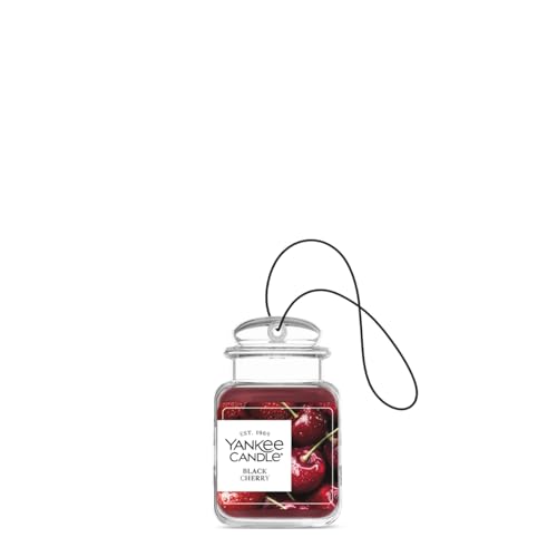 Image of Yankee Candle Car Jar Ultimate Black Cherry, Up to 30 Days Continuous Fragrance, True-to-Life Scent, Essential Oils, Ideal for Cars and Small Spaces