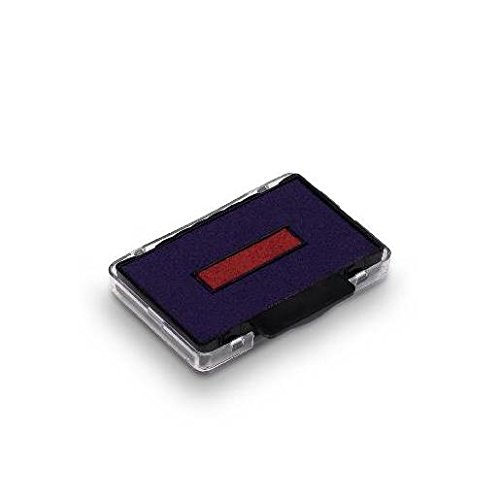 Trodat 10 Stück Kassetten Ersatz-Stempelkissen für Stempel 6/53/2 zweifarbig blau – rot