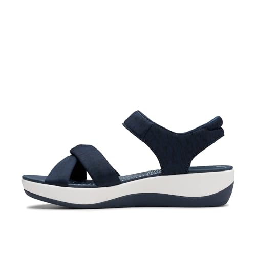 Clarks Clarks Cloudsteppers Women's Arla Daisy Sport Sandal, Navy Textile, 10 Medium US