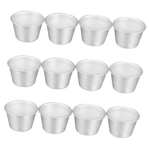 Ipetboom 12 piezas Moldes de Aluminio para Hornear Pasteles Redondos Antiadherentes Utensilios Repostería Cocina DIY Fácil Limpieza