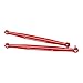 Oumefar RC Tie Rod, High Strength Aluminum Alloy Adjustable Tightness 2Pcs Impact Easy Installation Toe Links for Vehicle (Red)