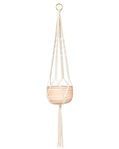 Mkono Small Macrame Plant Hangers Indoor Hanging Planter 30 Inch (Fit Small Pot Up To 6 Inch) Decorative Flower Pot Holder For Indoor Outdoor Home Decor(Pot Not Include), 2 Packs #TOP3