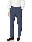 Van Heusen Men's Air Straight Fit Flat Front Dress Pant, Blue Haze, 33W x 32L