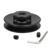 Yeebyee AK32-5/8 Bohrung Single Nut Web Sheaves 3.2 OD 5/8 Bohrung V-Belt Sheave Gusseisen Riemenscheibe für Keilriemen (AK32-5/8)