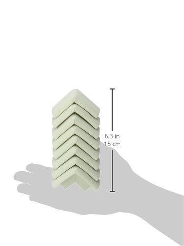 Image of Kidkusion Corner Cushions, Off White - 8 Pack | Foam Safety; Table Protector; Furniture Safety; Edge Guard