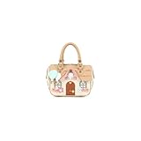 Braccialini Temini Borsa a mano in pelle con doppi manici e tracolla regolabile e removibile, pensata per accompagnarti con stile nella quotidianità. La sua silhouette richiama una graziosa casetta di