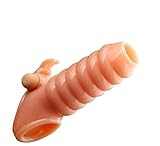 Taisei BDSM Reusable Penis Hülse Eichel Penis Extender Silikon Penisverlängerung Vorhaut Ring Penismanschette SM Bondage Penisring Cockringe Sex Spielzeug für Männer Paare(B)