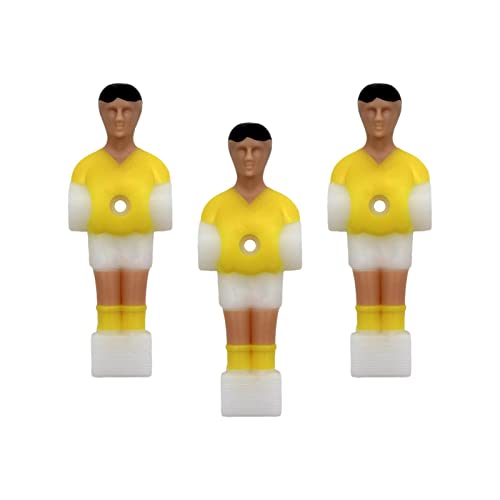 SM SunniMix 3X Soccer Table Men Player Foosball Man Football Tabletop Board Game Table Player Foosball Men for Family Playing Sports Party Indoor Games, Yellow