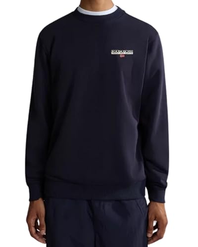 Napapijri Cardigan Ice Crewneck Man Cotton Blue Navy M Eu4