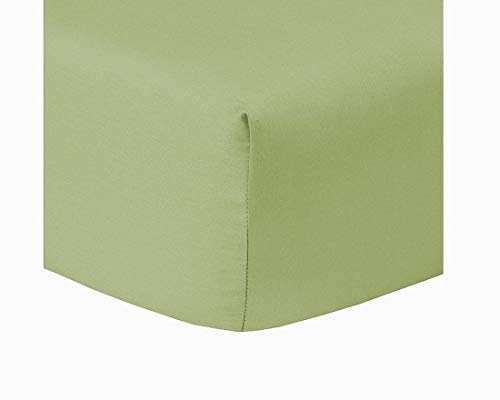 800 Thread Count Egyptian Quality Cotton Solid 1 PC Fitted Sheet (Bottom Sheet Only) Fit Upto 15" inches Deep Pocket (Cal-King, Sage).