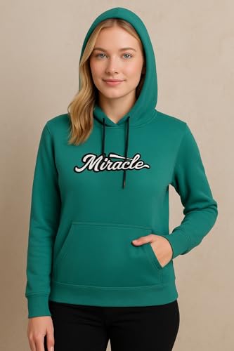 Image of Raves Womens Stylish Printed Hoodie | Trendy Cotton Fleece Hooded Sweatshirt for Women & Girls | Full Sleeve Winter Wear Pullover