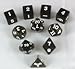 Smoke Transparent Polyhedral Dice Set - 10pc Set in Tube
