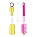 Juego cepillos para biberones y tetinas (Rosa)