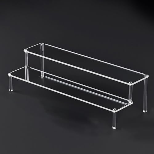 ReachMall Expositor acrílico transparente multicapa perfecto para botellas de perfume y organización de joyas (2 capas de 40 cm)