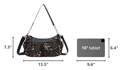 Image of Angel Kiss Hobo Purses for Women Crossbody Shoulder Bag Ladies Multi Pocket Handbags with Adjustable Shoulder Strap | Soft Vegan Leather