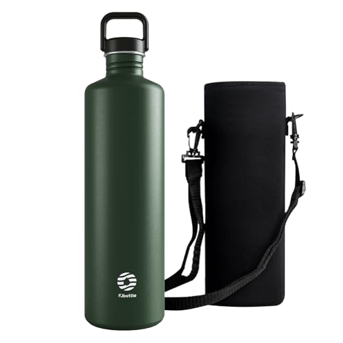 Botella de agua de acero inoxidable de 2 litros, comedor sin aislamiento de una sola pared, botella de agua ecológica de 2 litros, verde