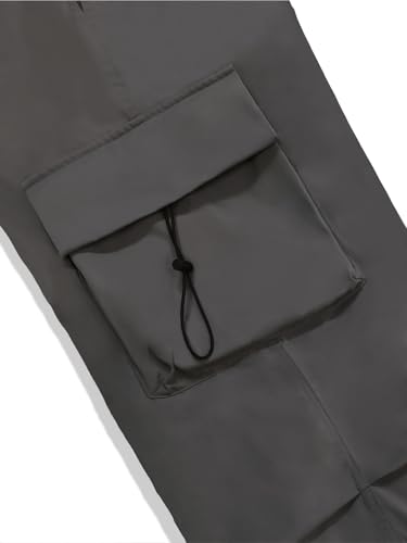 Image of Maniac Mens Solid Side Pockets Mink Nylon Fabric Baggy fit Cargo Pant for Men