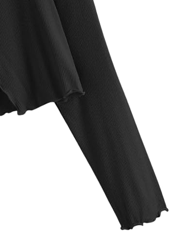 Image of GLOWSTITCH Women's Cropped Tie-Front Shrug Cardigan | Soft Ribbed Knit Long Sleeve V-Neck Top | Stylish Summer Cardigan, Casual Beach & Vacation Wear | Shrug for Woman