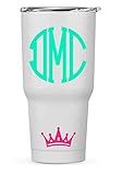 YETI Mug Monogram with Optional Border, Bow, Crown or Butterfly