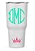 YETI Mug Monogram with Optional Border, Bow, Crown or Butterfly