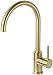 TRUSTMI Brushed Gold Brass 360 Degree Swivel Hot and Cold Mixer Single Handle Kitchen Sink Faucet