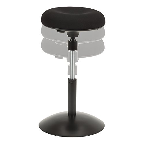 Image of Norwood Commercial Furniture Active Stool with Adjustable Height Pivot Round Seat, Black NOR-NIL1716F-BK-SO