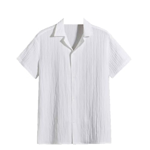 Image of Men's Relaxed Fit Striped Short Sleeve Button-Down Casual Shirt