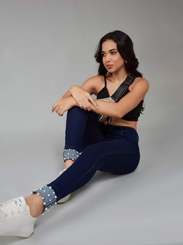 Image of Dolce Crudo Distressed High Rise Skinny Jeans for Women