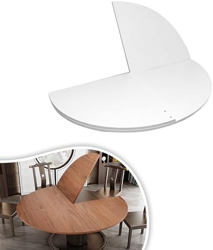 Folding Round Table Top Extender, Adjustable 120-240cm Diameter, Space-Saving Wooden Table Top for Dining, Events, and Parties (C, 150cm / 59")