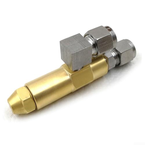 Boquilla de combustible de aceite residual de caldera con doble sifón, boquilla de pulverización de atomización de aire, flujo ajustable y características antiobstrucción (2.0 mm)