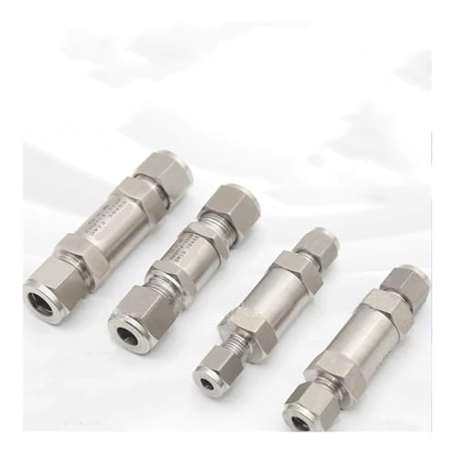 YLQUXEUV 1/8' 1/4' 3/8' 1/2' 3 6 8 10 12 14-32mm Compression Tube 304 Stainless Steel Flame Arrester Fuel Temperer(3l8 Inch)