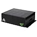 Champion Sports Foam Plyometric Box, 12 inch, Black - Durable Jump Boxes for Training with Handles, Hook and Loop Flaps - Stackable Plyo Box Jumps for Gym - Premium Cross Training Equipment