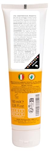 Dulac – Arnika Gel 98% Kühleffekt, 100 ml, Arnika Pferdegel Für Mensch Extra Stark, Lindert Müde Muskeln und Gelenke, Beruhigend und Entspannend, Mit Buriti-Öl, Thymian, Menthol, Made in Italy
