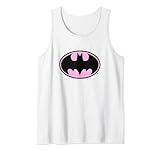 DC Comics Batman Pink Background Bat-Symbol Chest Logo Tank Top