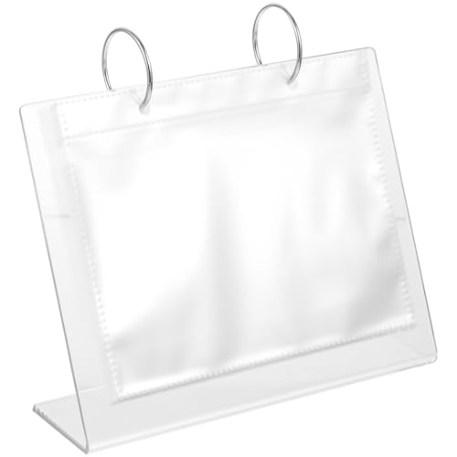 OSALADI Álbum de Fotos Acrílico de Mesa 6 Pulgadas, Soporte Vertical para Escritorio, Marco Transparente para Exhibición y Almacenamiento de Fotos, Adecuado para Decoración del Hogar