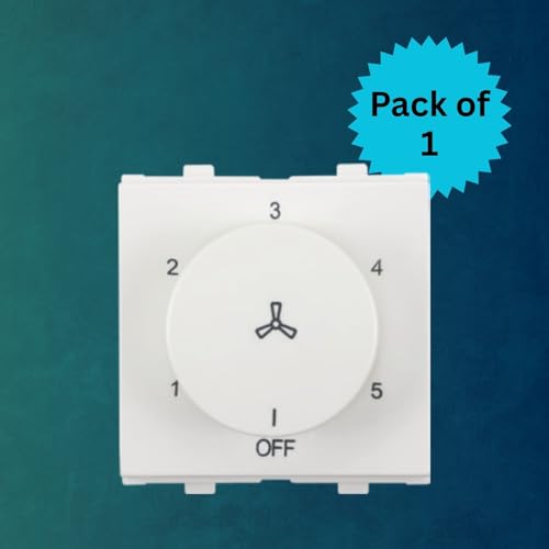 Anchor by Panasonic 65322 Penta Modular 2M 100 W Polycarbonate Dura Fan Regulator (White, Pack of 1)