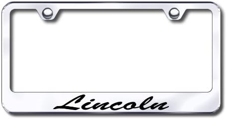 Au-TOMOTIVE GOLD Lincoln Script License Plate Frame