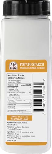 Image of 52USA Potato Starch, Potato Starch for Cooking 21oz(1.31 lb) | Gluten-Free, No Preservatives & Artificial Ingredients, Pure Potato Starch Ideal Thickener for Soups, Stews, Sauces, Gravies & Baking