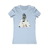 First Lady Michelle Obama Official Portrait Women’s Favorite T Shirt (US, Alpha, Medium, Regular, Regular, Baby Blue)