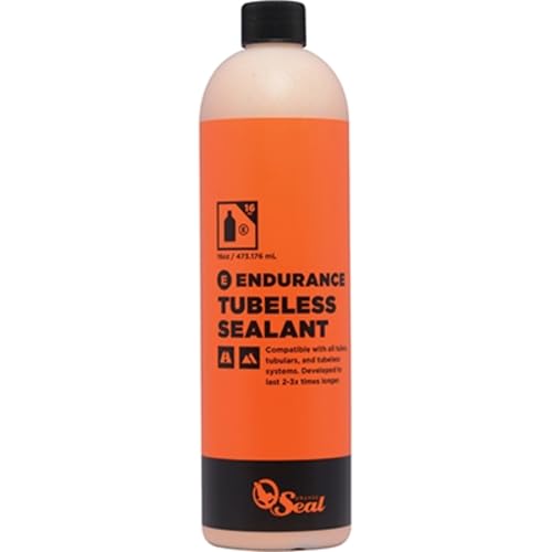 Orange Seal - Endurance Formula Tubeless Bike Tire Sealant | Long Lasting, Fast Sealing | for MTB, Road, CX and Gravel Bicycle Tires | 16oz Refill