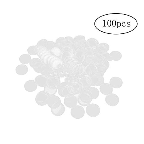 joizo 100Pcs 26mm Klar Münze Aufbewahrungsbehälter aus Kunststoff Capsule Box Runde Münzen Fall Case-Organisator für Münzen Commemorative Münzsammlung