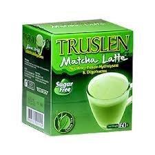 Truslen Matcha Green Tea Latte, Sugar Free, No Cholesterol, 0 Calorie, Net Wt. 160g 1Box Product Thailand