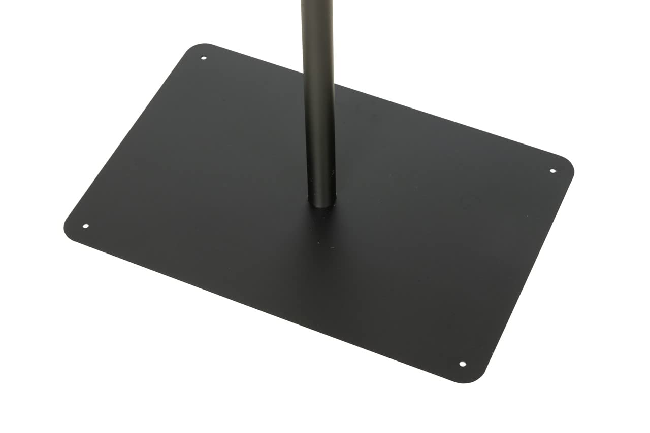 WENKO Desinfektions-Ständer, universelle Halterung mit Standfuß für Desinfektionsmittel-Spender zur Wandmontage, Desinfektionssäule aus rostfreiem Edelstahl schwarz lackiert, 40 x 150 x 27 cm