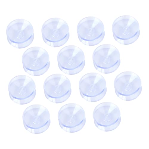 Yardenfun 48 Piezas Topes Antideslizantes para Mesas de Cristal Ventosas Dobles de PVC Suave, Protectores Transparentes para Escritorios y Mesas de Comedor, Agarre Extra Fuerte