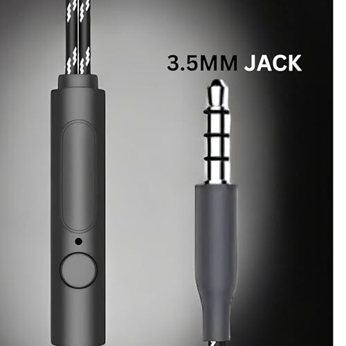 Image of Noise 3.5mm Wired Earphone with Powerful HD Mic for Clear Sound, in-Line Volume Controller & Noise Cancellation Compatible with only 3.5mm Jacks in Mobiles- Black