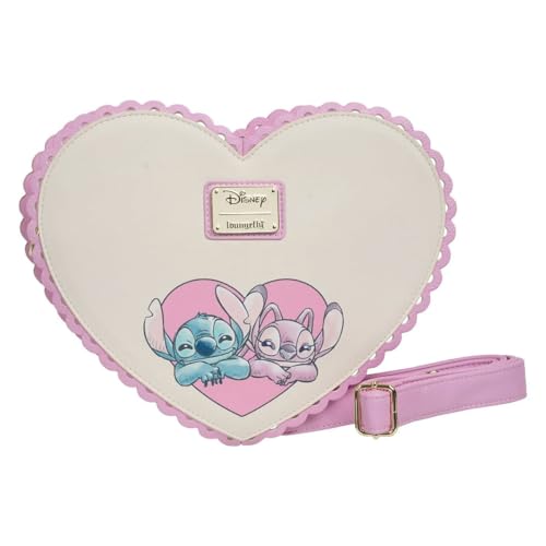 Loungefly Lilo & Stitch Angel Kiss Chocolate Box Heart Crossbody Purse2