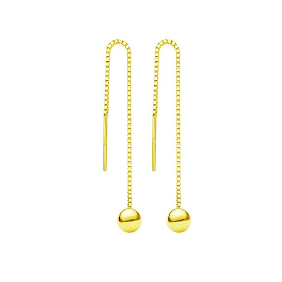Mudtale Girls Threader earrings Hanging Ball Imitation 24K Gold Plated Suidhaga Threader earrings For Girls (B0CR94F8H4) Amazon Price History, Amazon Price Tracker
